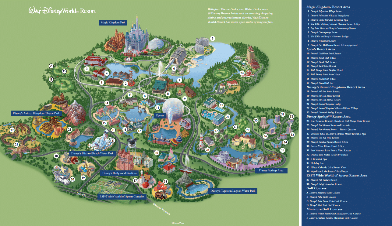 Every Official Disney World Map All In One Place - Disney Trippers
