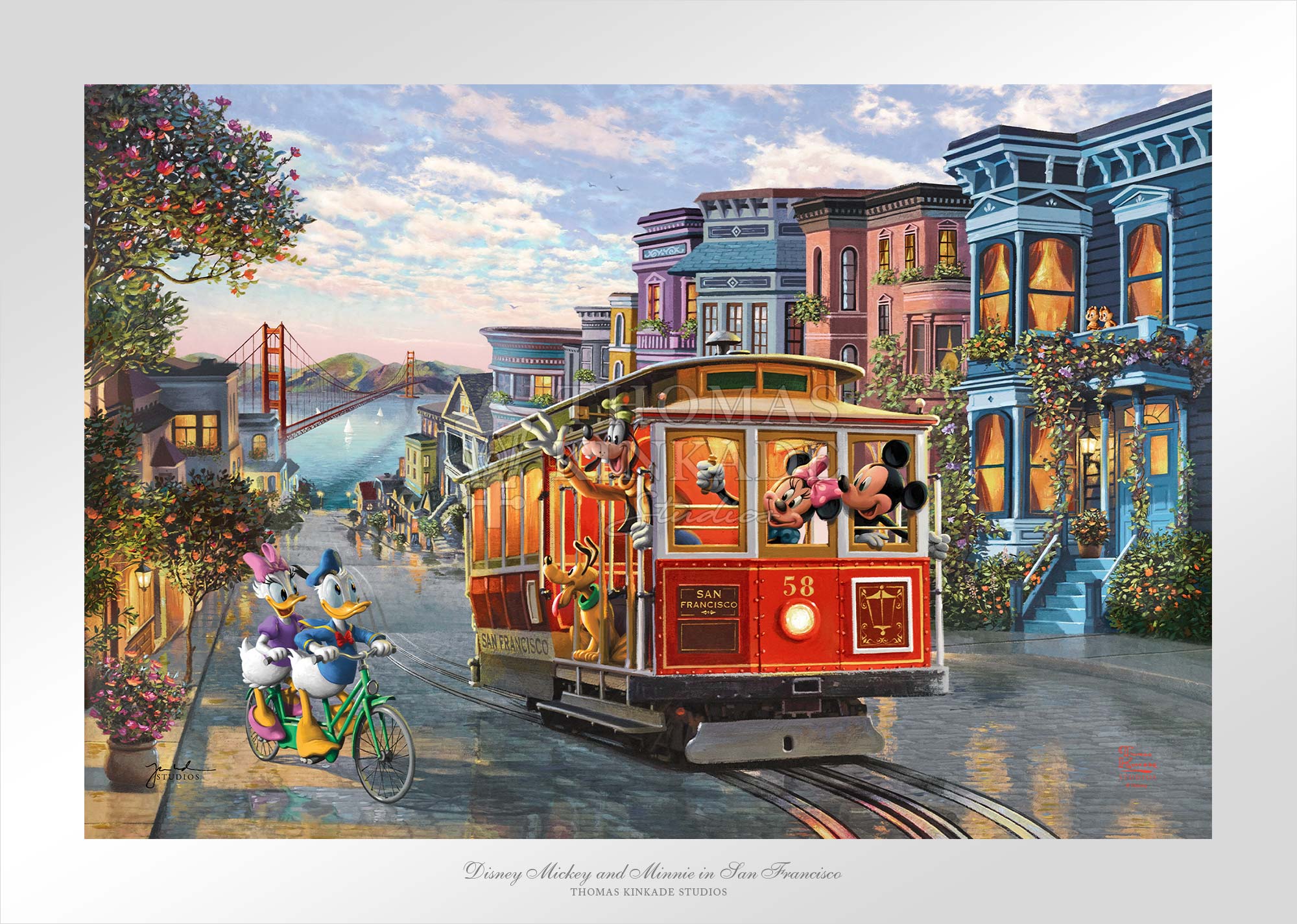Mickey and Minnie in San Francisco - Limited Edition Paper By