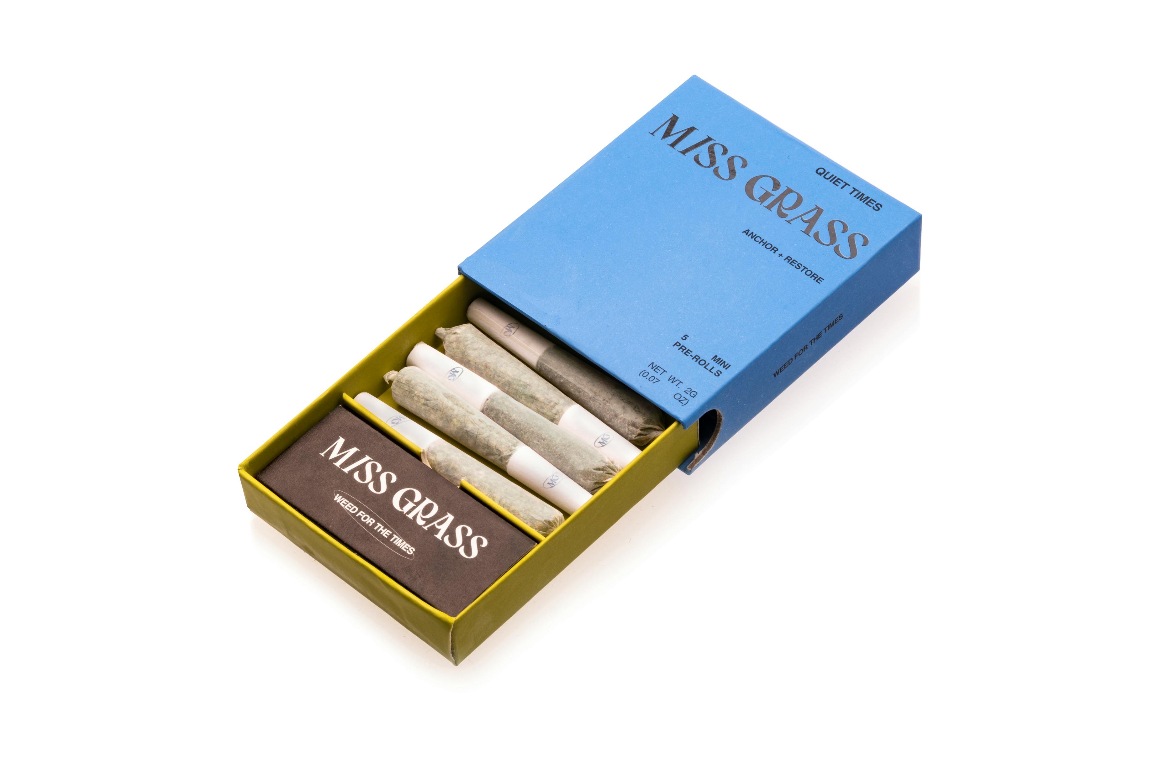 Quiet Times Pre-Rolls | 5 pack - 2g | Pre-Rolls | Miss Grass