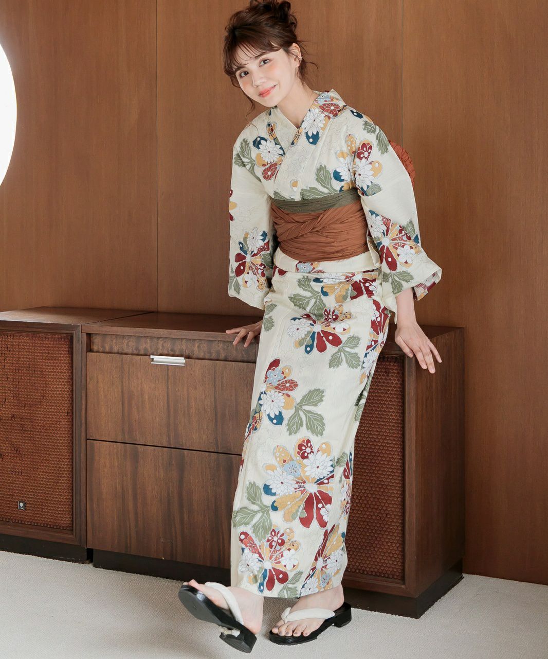 古典菊】Dita 浴衣セット【ゆかた・帯・下駄】 Dita 浴衣5点セット古典菊