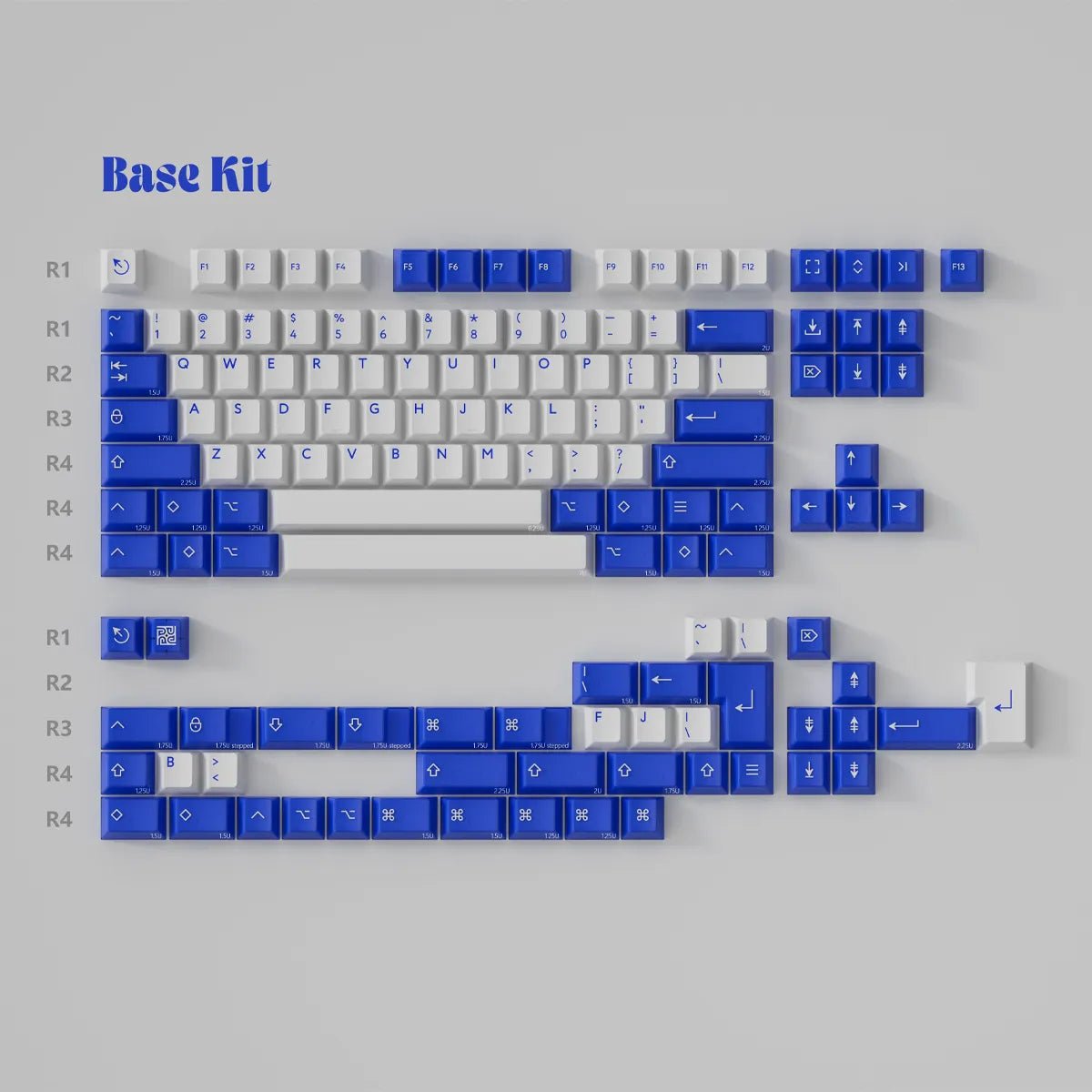 PBTfans Klein Blue R3 Keycap Set Doubleshot ABS – Divinikey