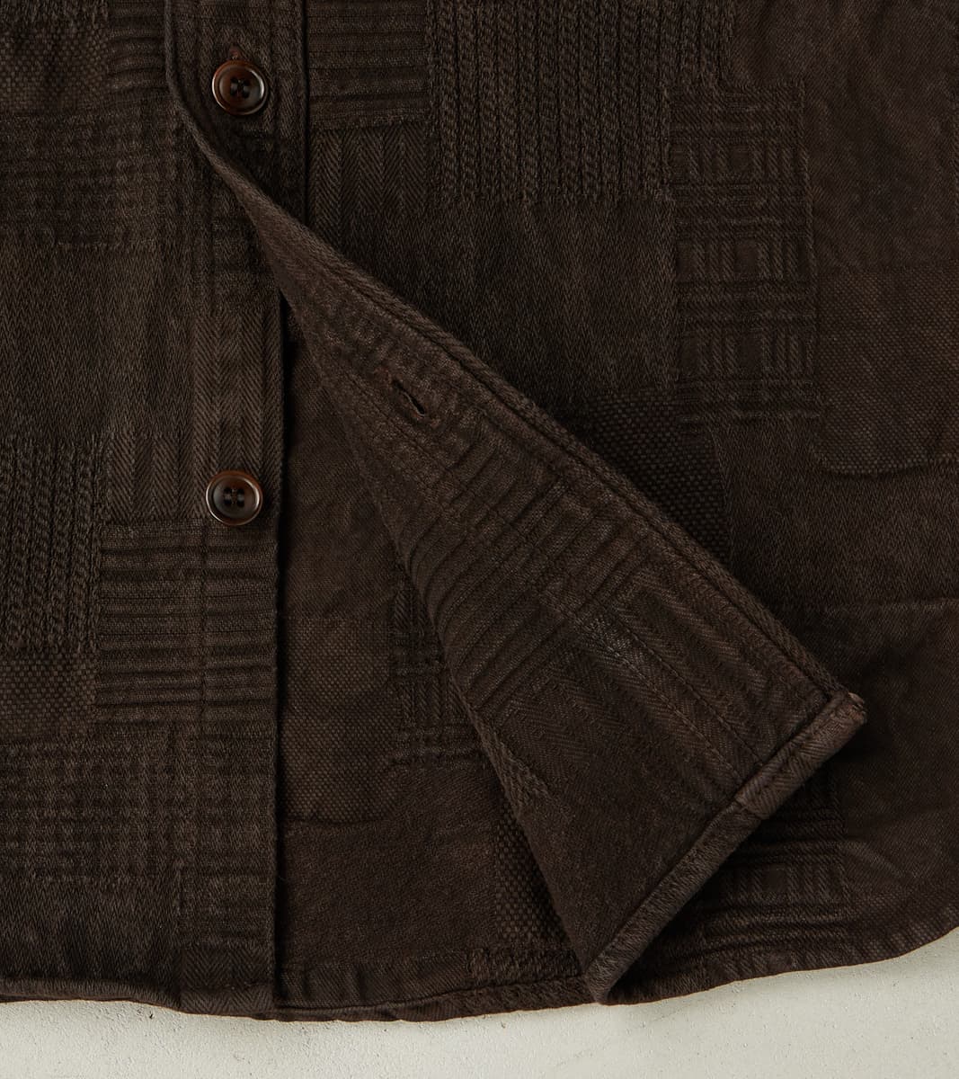 Studio D'Artisan Amami Dorozome Boro Sashiko Jacquard Workshirt