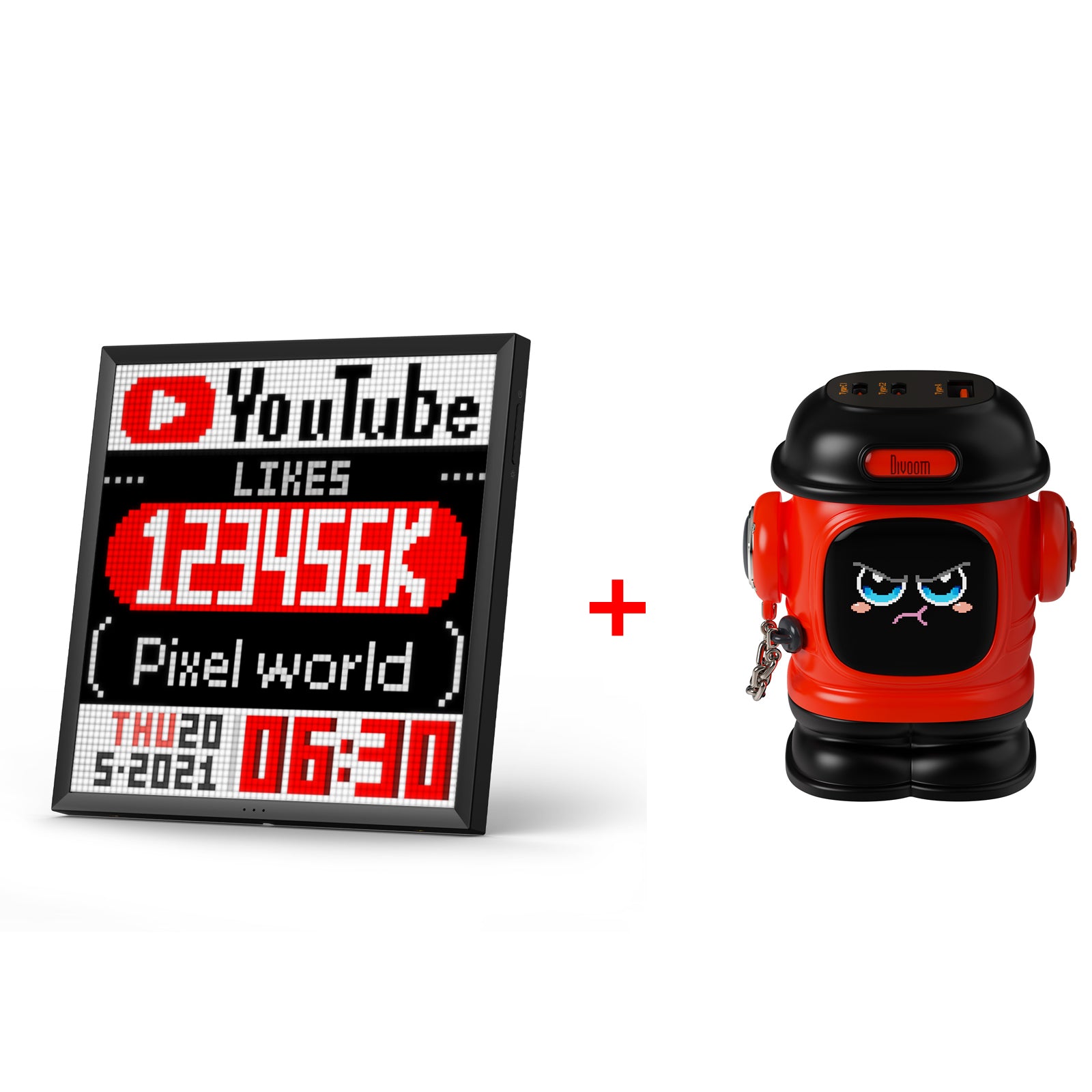 Divoom Pixoo-64 | WiFi Pixel Cloud Digital Frame | 64 X 64 LED