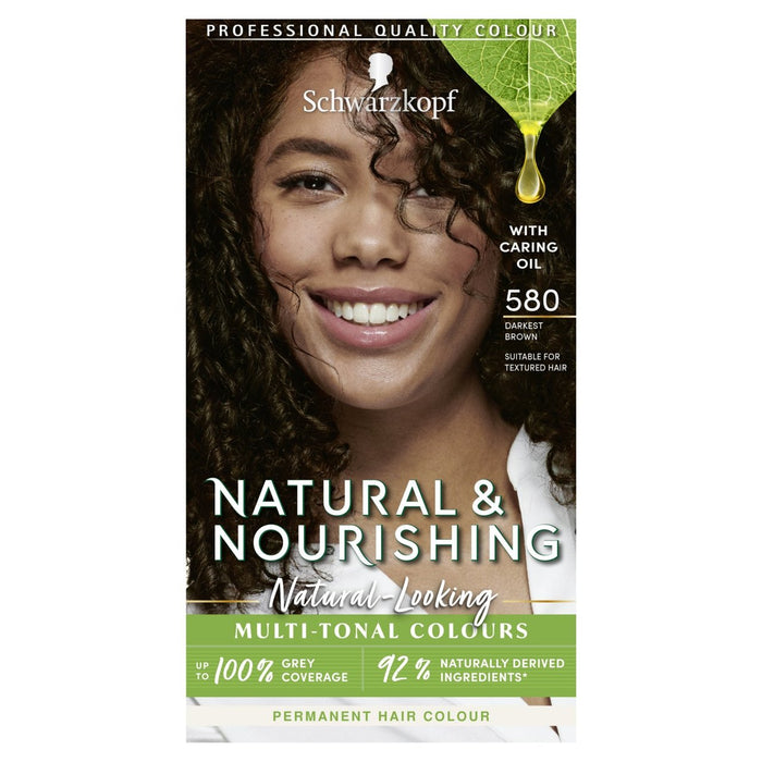 Schwarzkopf Natural & Nourishing 580 Darkest Brown Permanent Hair