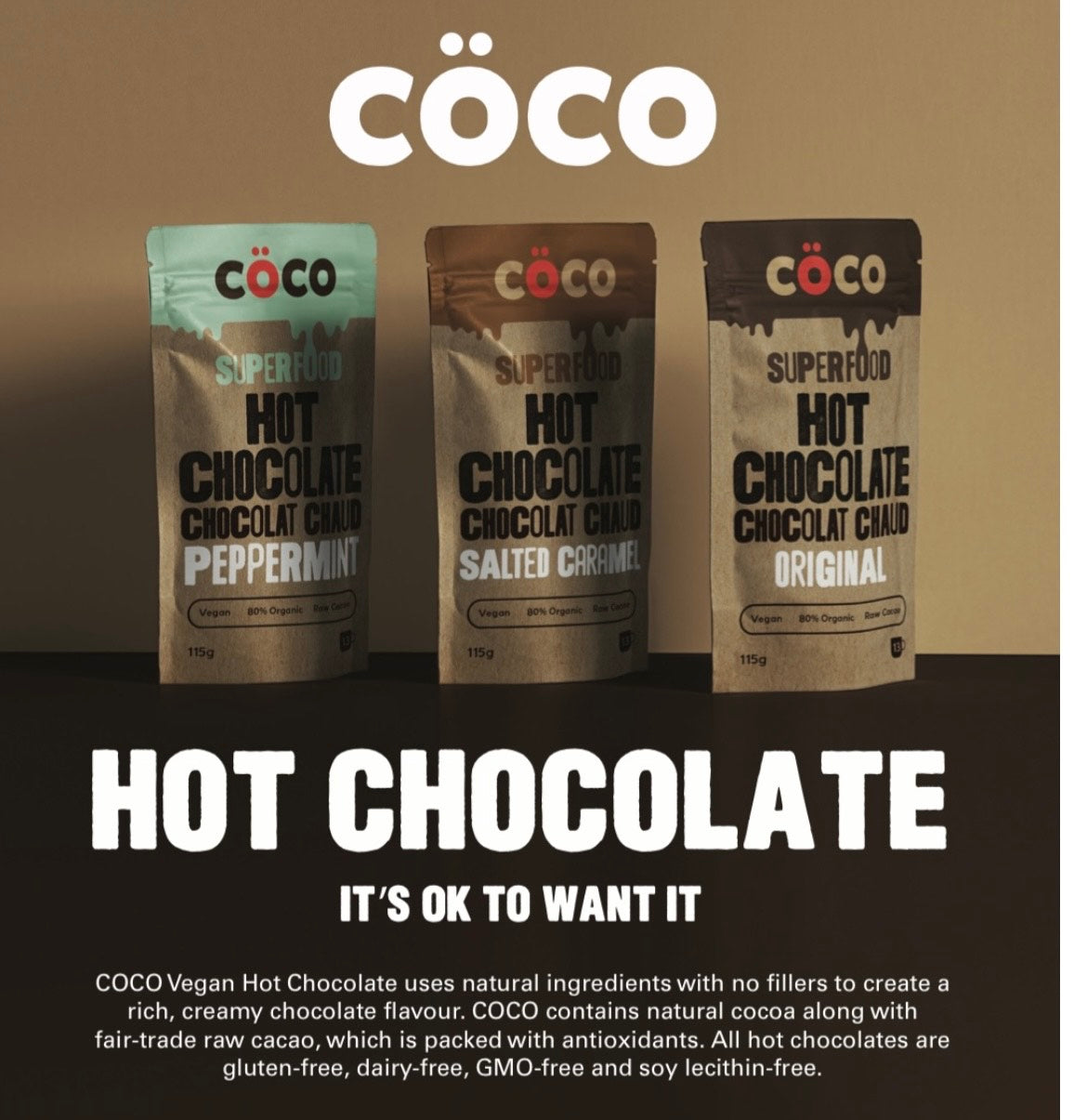 COCO Original Vegan Superfood Hot Chocolate – Domo Tea
