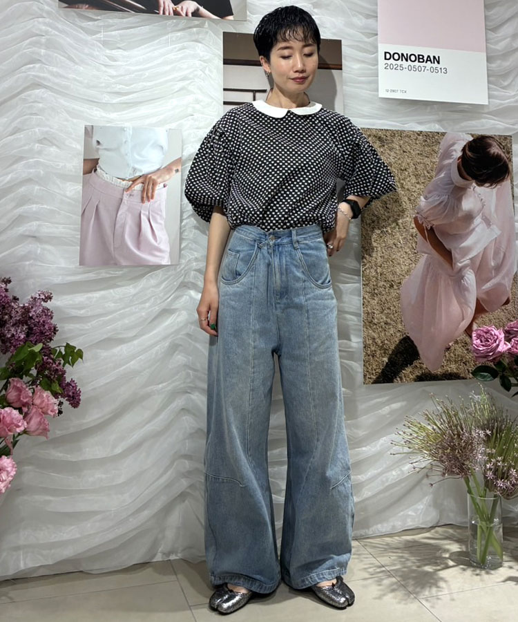 ハイウエストカーブデニム[C]