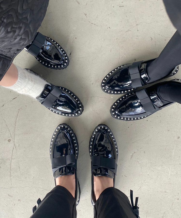 パールリボンローファー[C]