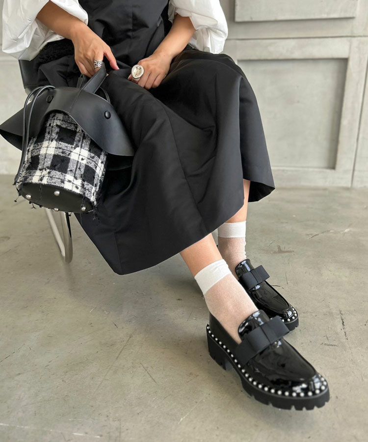 パールリボンローファー[C]