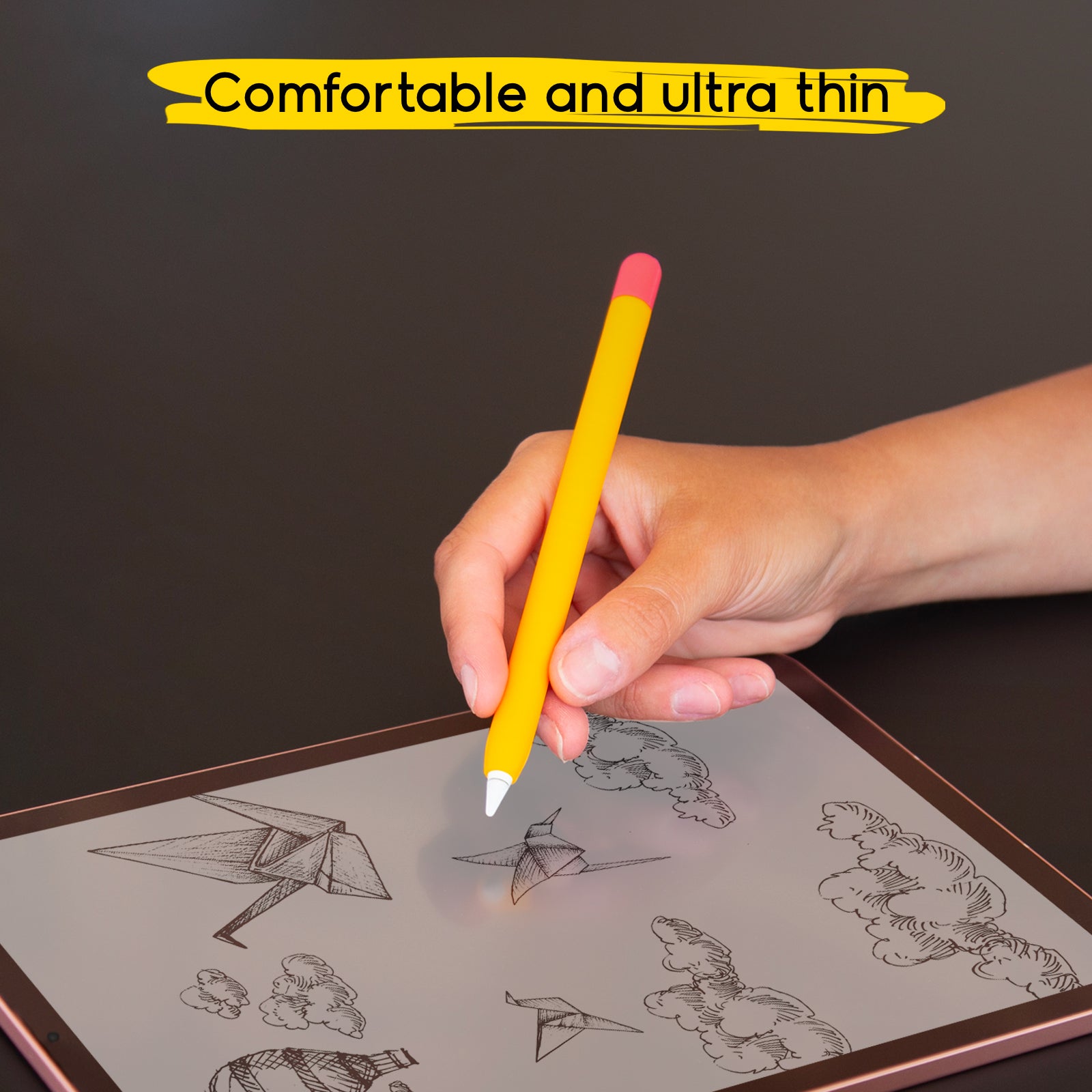 Orange skin case for Apple Pencil Pro, 1/2 Gen. Apple Pencils