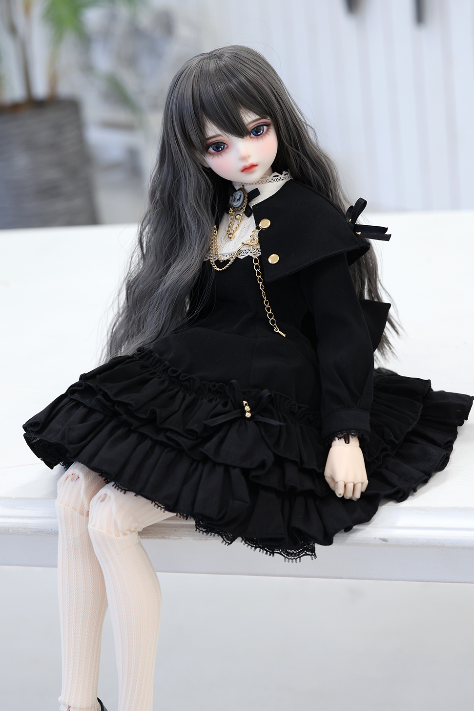 即納】【DOLK×NINE9 STYLE】Antique cape dress DOLK限定 BLACK - 40cm