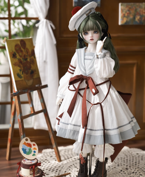 即納】セーラー服風スカートドレス: ブラック（60cm,SD13,DD対応）（DD