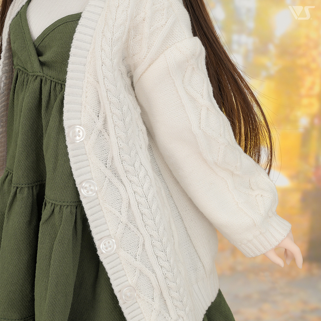 ニットカーディガン（白） | ボークス公式 ドルフィーオンラインストア