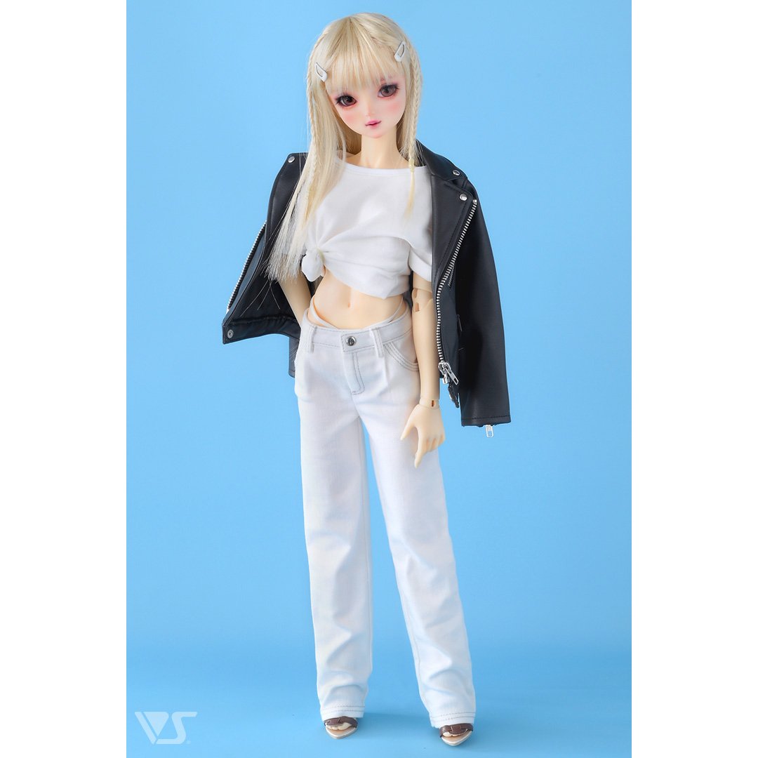 ワイドデニムパンツ（白） | ボークス公式 ドルフィーオンラインストア