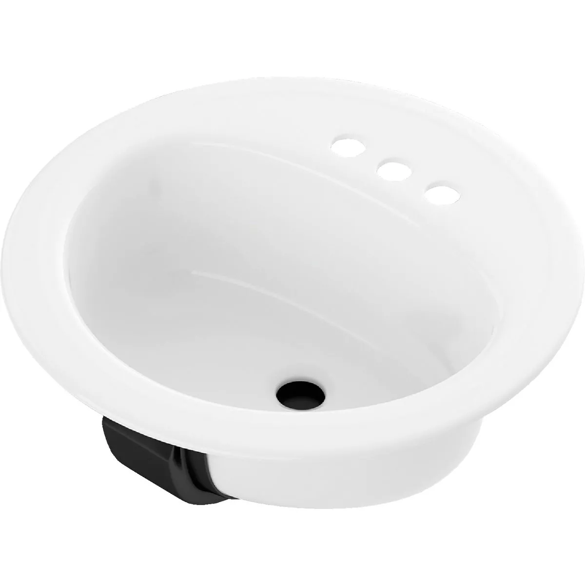 Bootz Laurel Round Drop-In Bathroom Sink in White | True Value