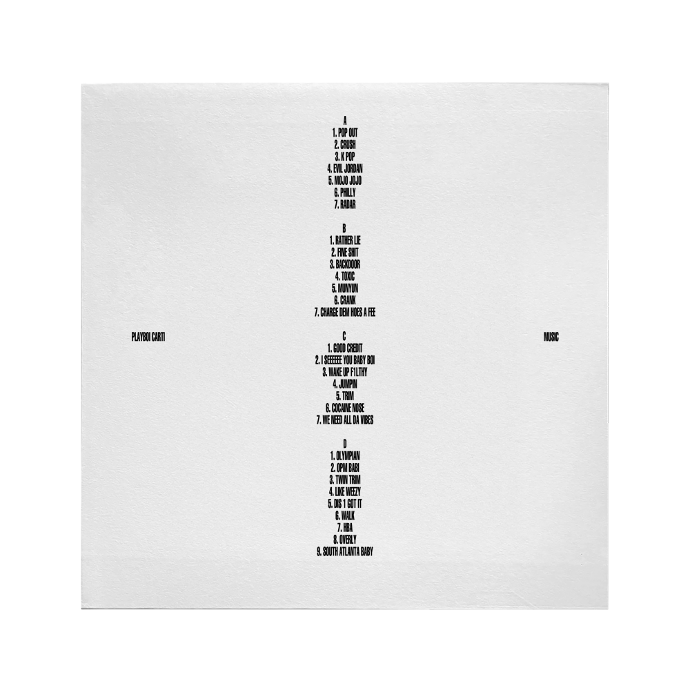 Playboi Carti - I AM MUSIC - Double Vinyle Blanc Exclusivité D2C