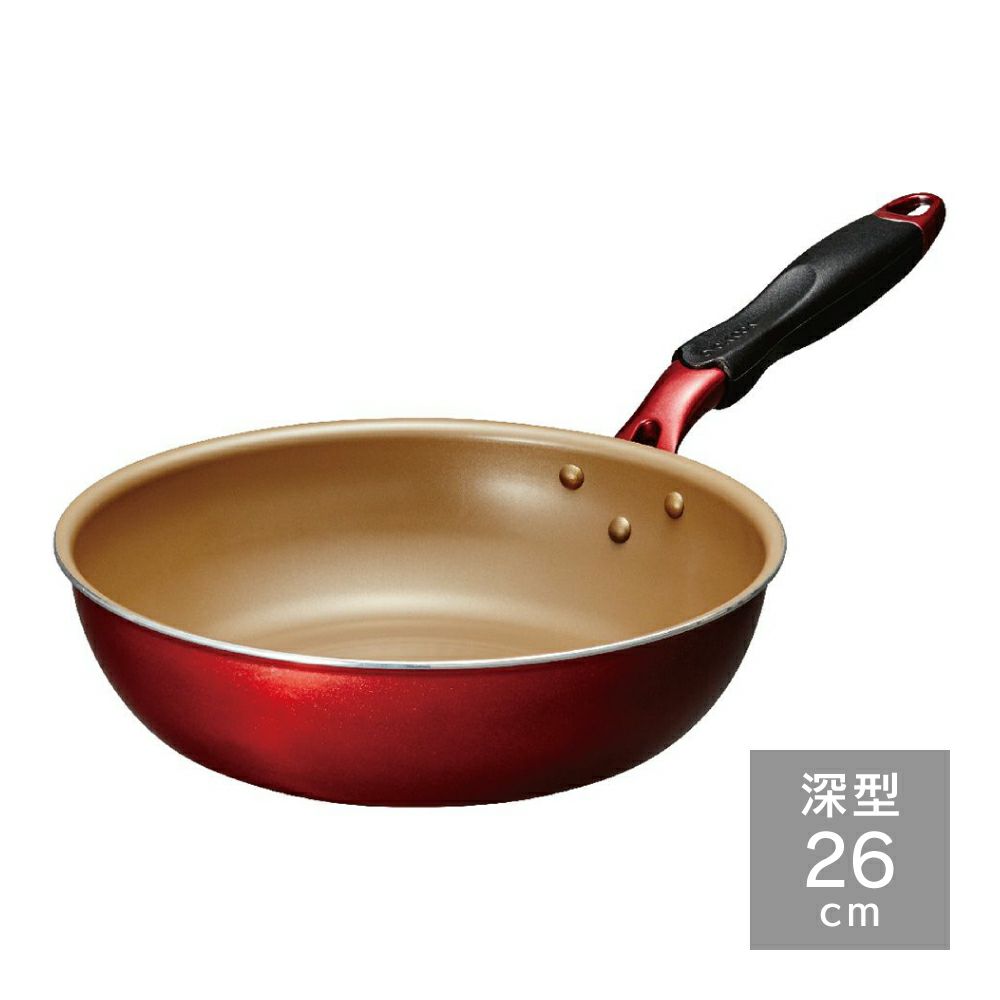 evercook α (エバークック アルファ) IH対応 フライパン 28cm レッド 2