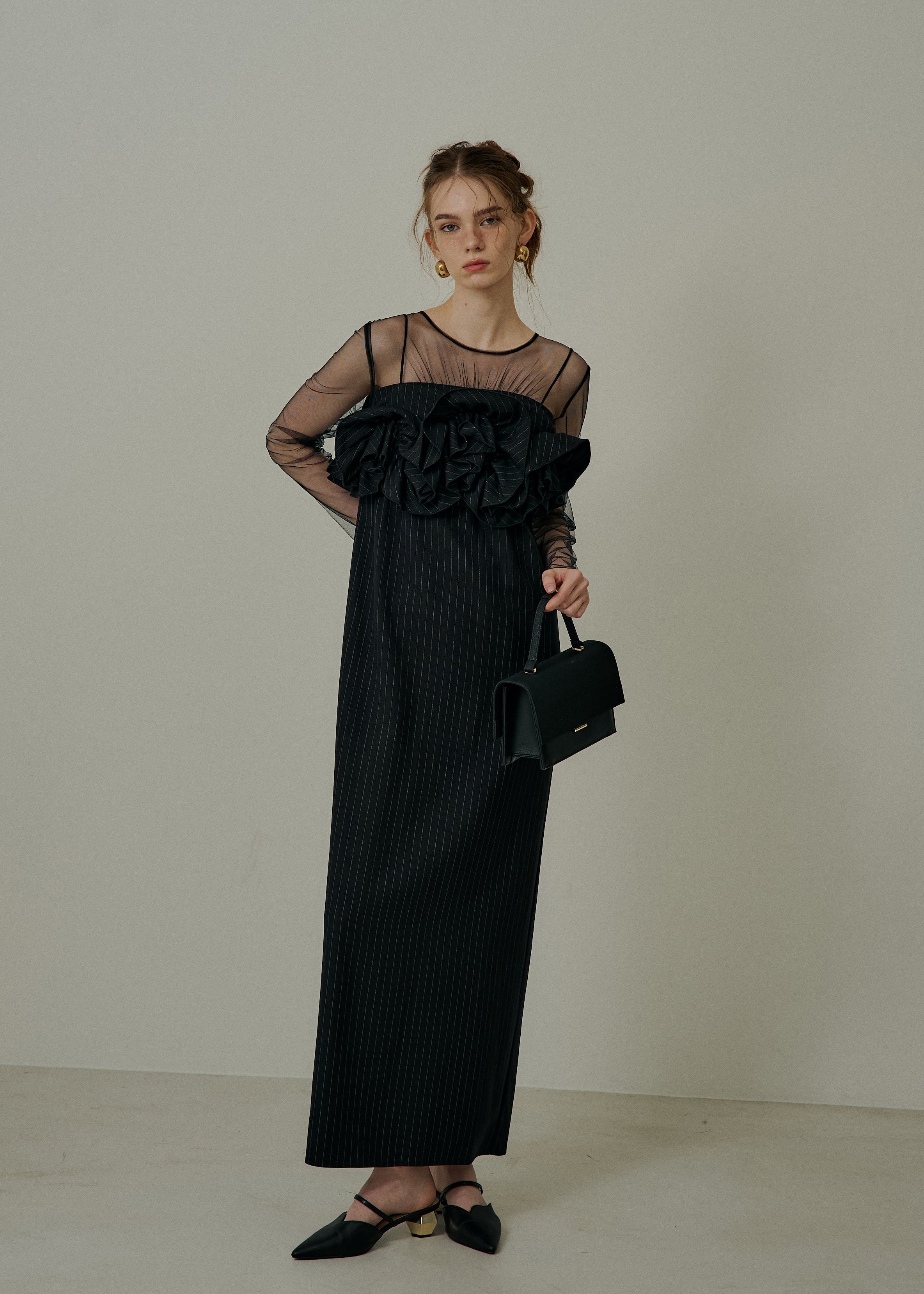 Wavy frill bustier stripe dressのドレス|Dorry Doll / LE'RURE