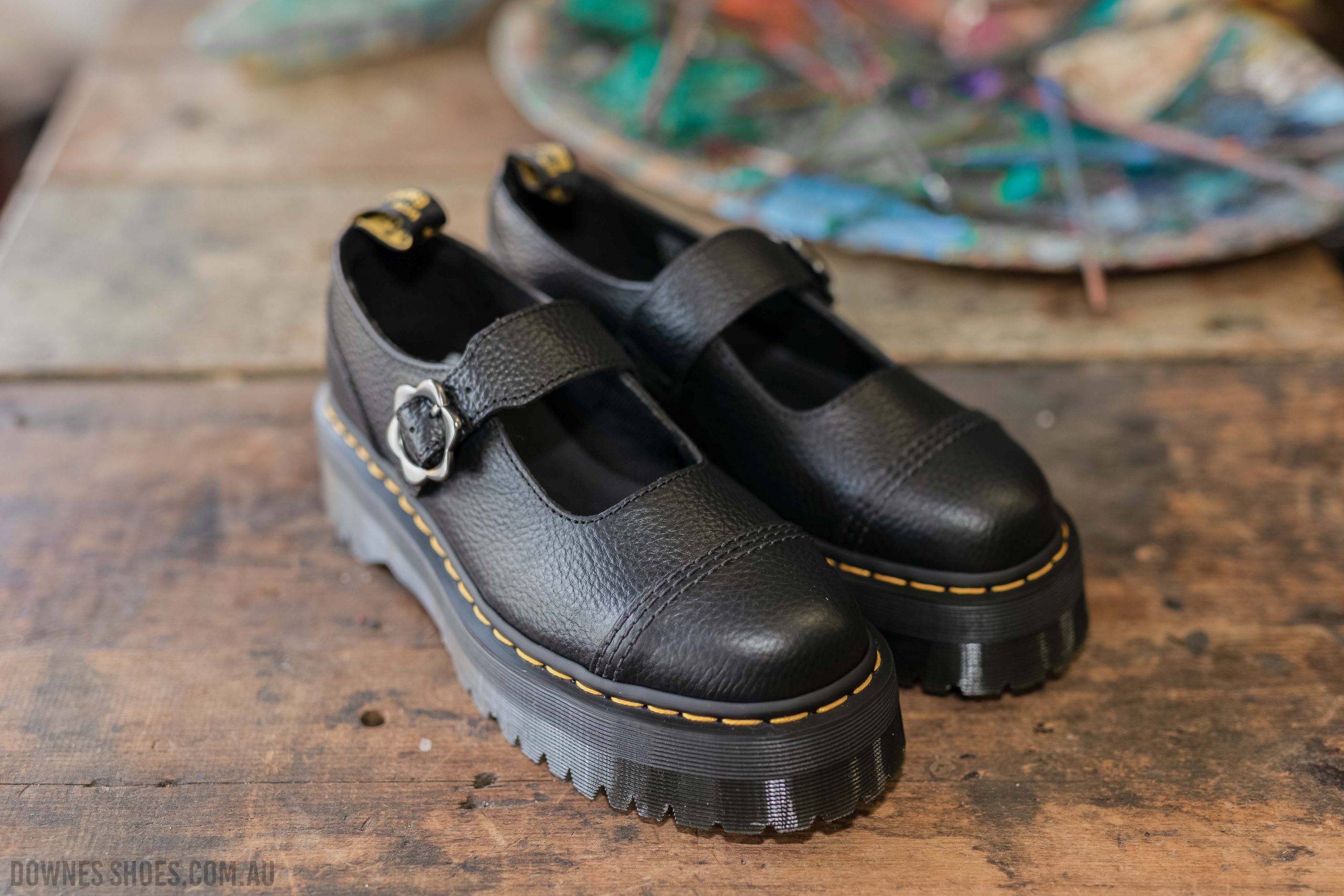 Addina Black Quad Flower Mary Jane — Downes