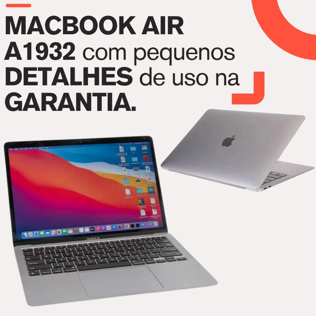 Macbook Air A1932 2019 Core i5 SSD 128GB 8GB mem Tela Retina 13,3