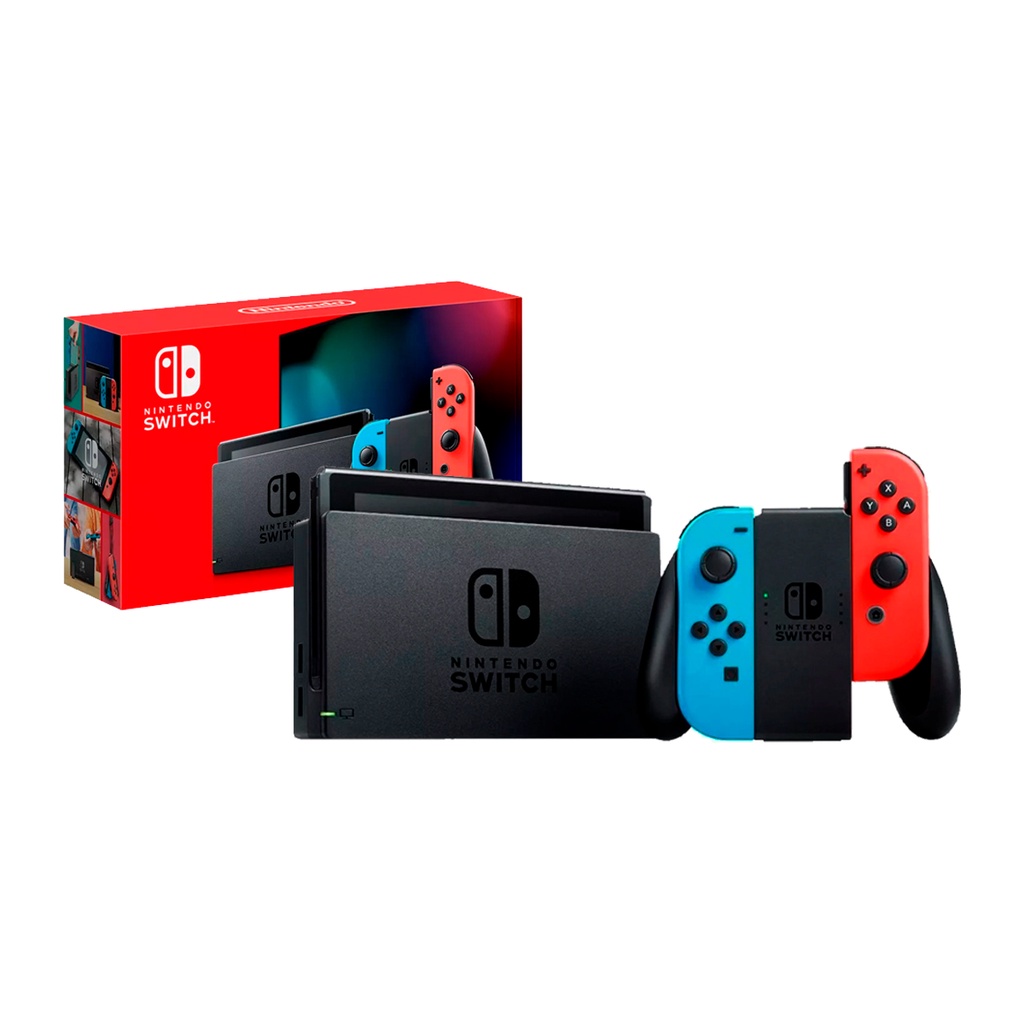 Console Nintendo Switch 32GB com JoyCon Azul e Vermelho Neon V2