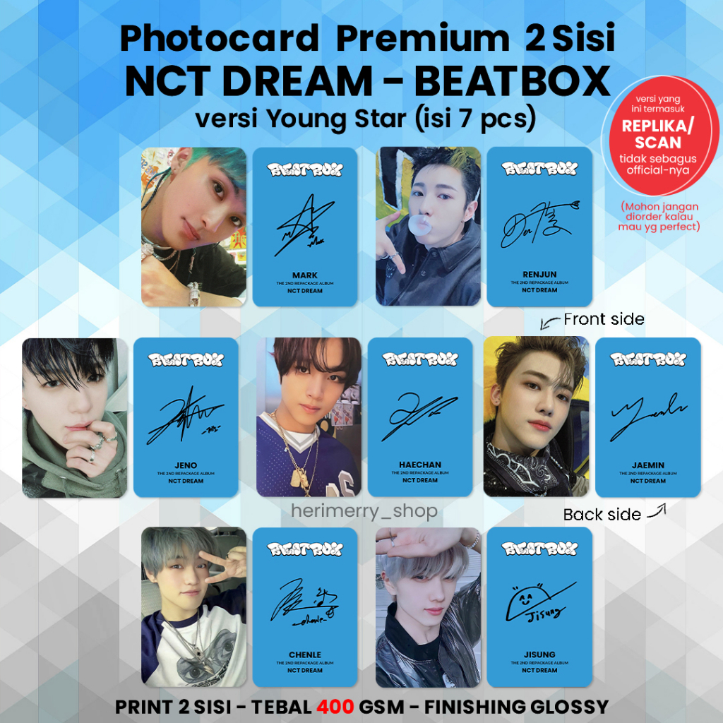 Jual GRT.19Jn23r ‣ (ISI 7 PCS) Photocard NCT DREAM BEATBOX - Photo