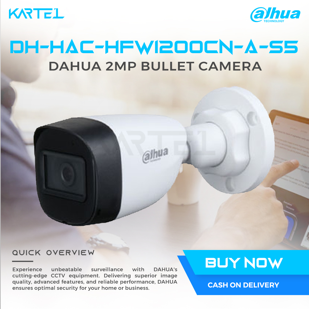 DAHUA DH-HAC-HFW1200CN-(A)-S5 2MP HDCVI IR Bullet Camera | Shopee