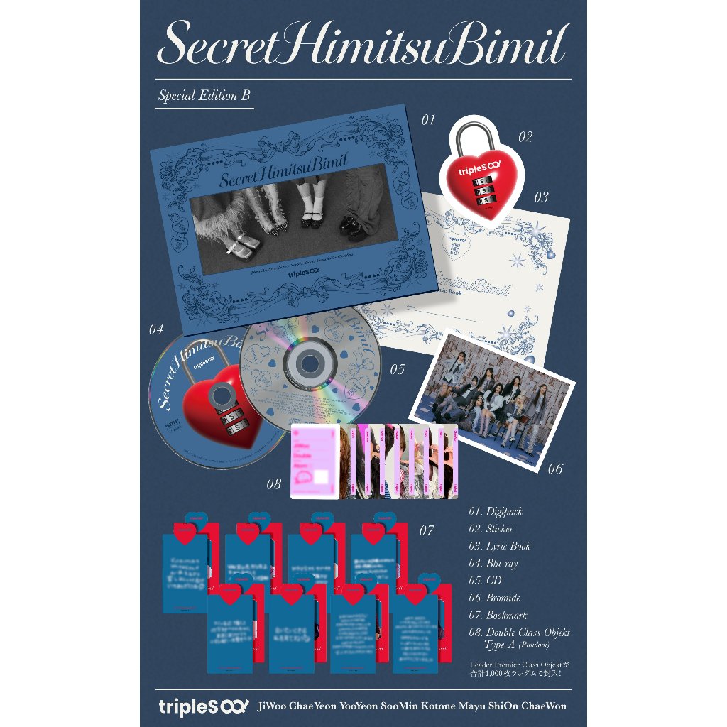 TRIPLES(HACHI!) - Japan 1st EP Album [SecretHimitsuBimil] | 蝦皮購物