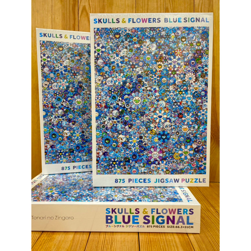 村上隆 パズル SKULLS & FLOWERS BLUE SIGNAL Takashi Murakami Skulls