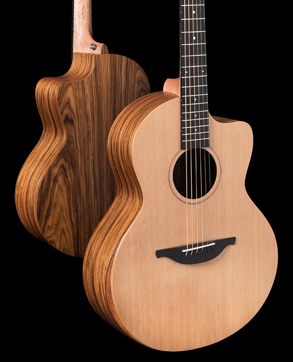 Sheeran S-03 Cedar & Rosewood Cutaway w/ Bevel & Pickup | Down