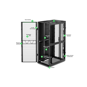 AR3340B2 - APC NetShelter SX Networking Enclosure, 42U, 1991H x