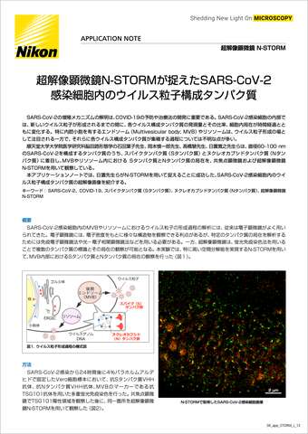 アプリケーションノート | N-STORM | 超解像顕微鏡 | 製品・サービス