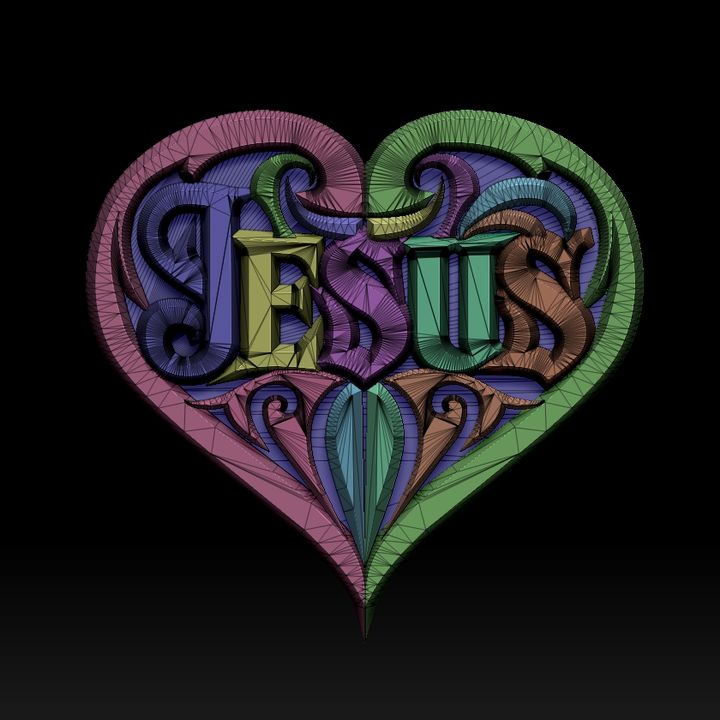 3D Printable Heart Jesus by Dmitry Tishchenkov