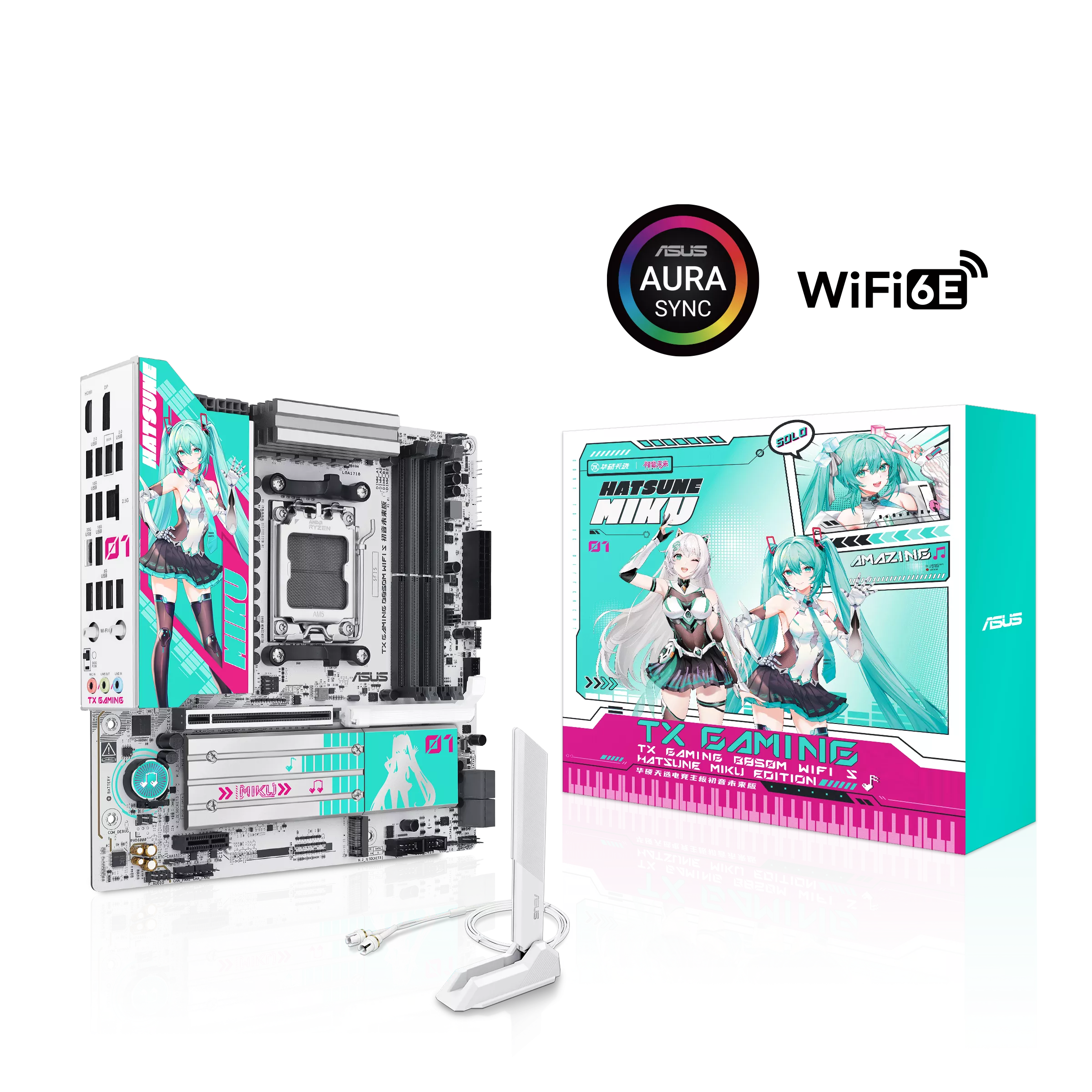 ASUS TX GAMING B850M WIFI S HATSUNE MIKU EDTION AM5 MIKU