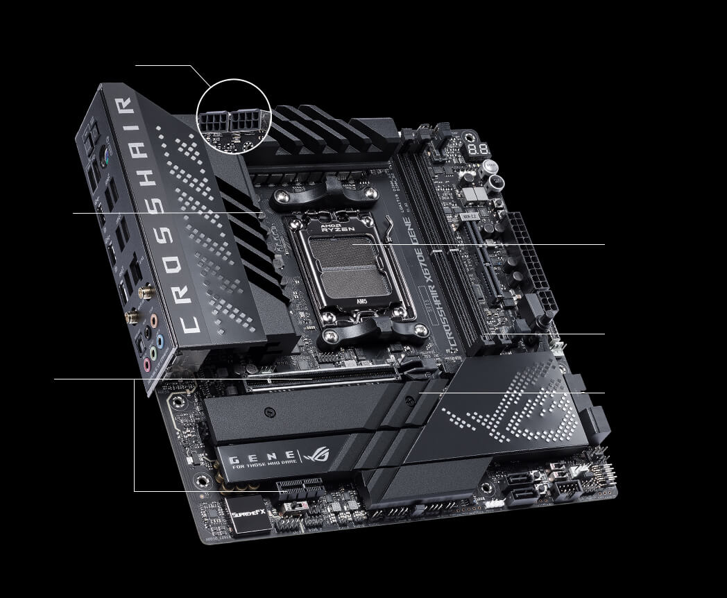 ROG CROSSHAIR X670E GENE | ROG Crosshair | Gaming Motherboards
