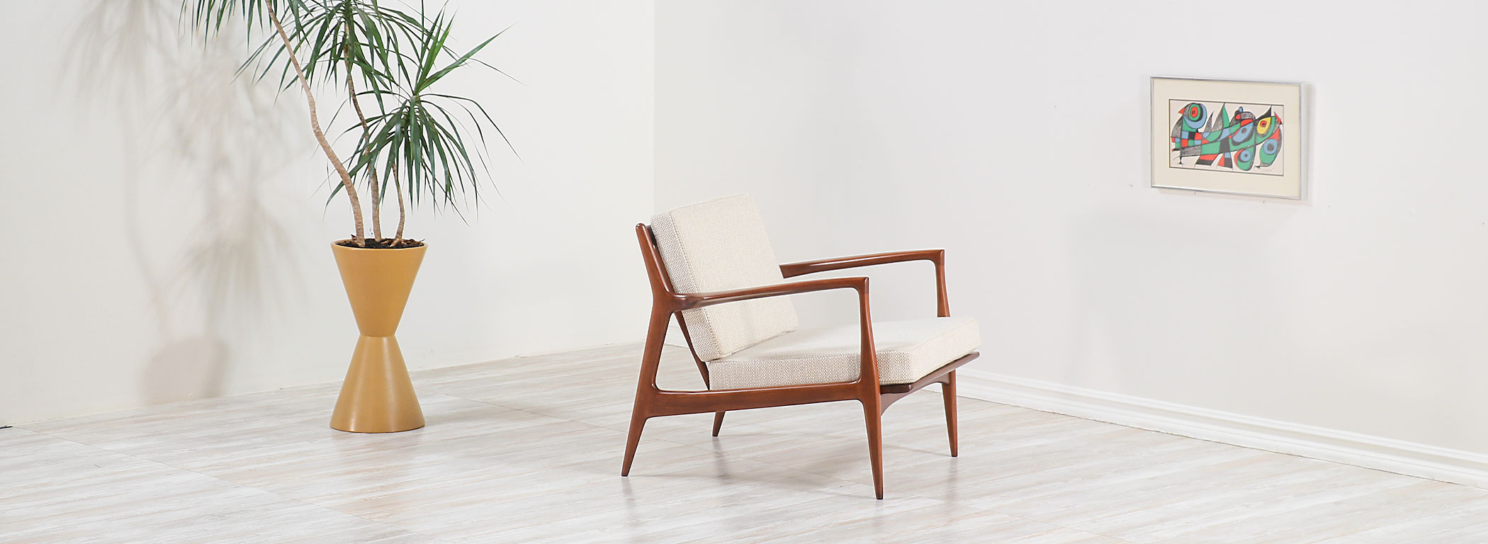 Ib Kofod-Larsen Sculpted Lounge Chair for Selig | Danish Modern L.A.