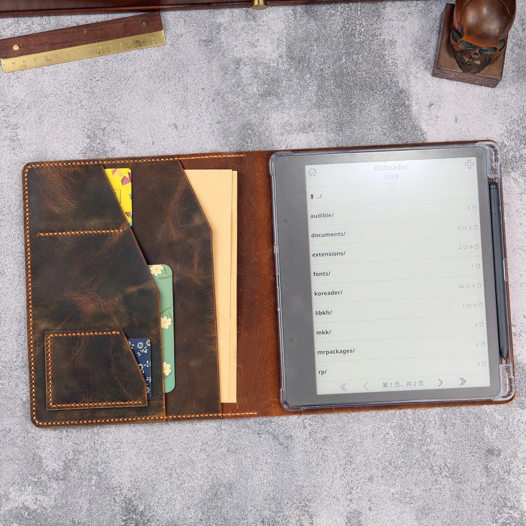 Kindle Scribe Leather Case Organizer Cover – DMleather