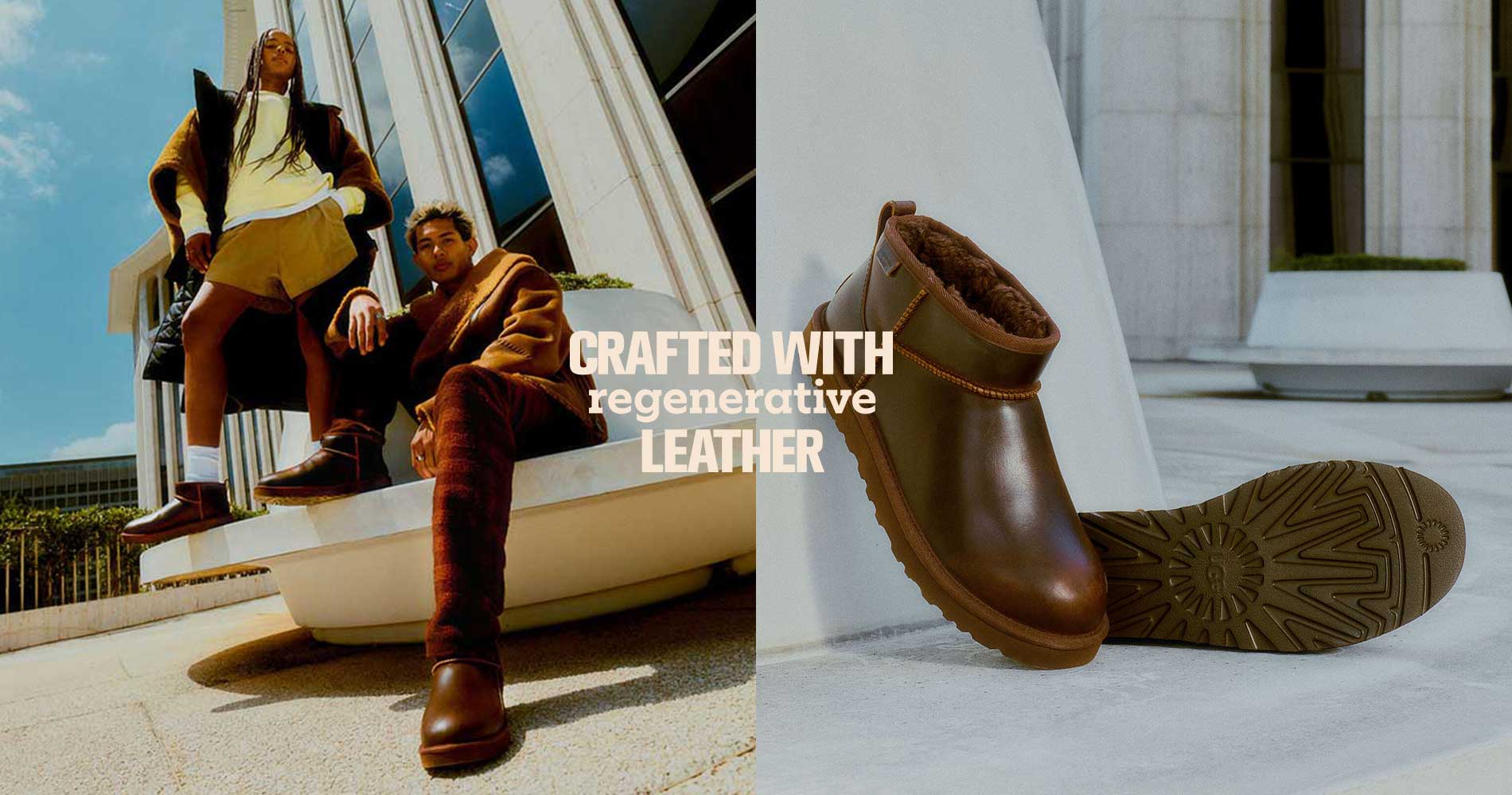 UGG® 公式【 クラシック ウルトラ ミニ LTHR リジェン|Classic Ultra