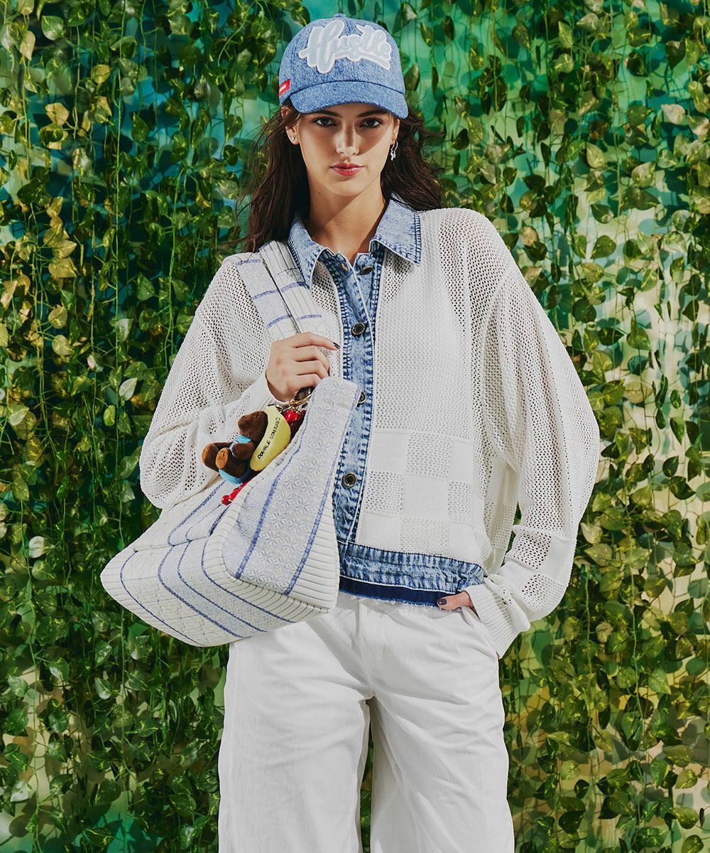 DSC / ドッキングニットカーディガン TOPS Night STORE | ダブル