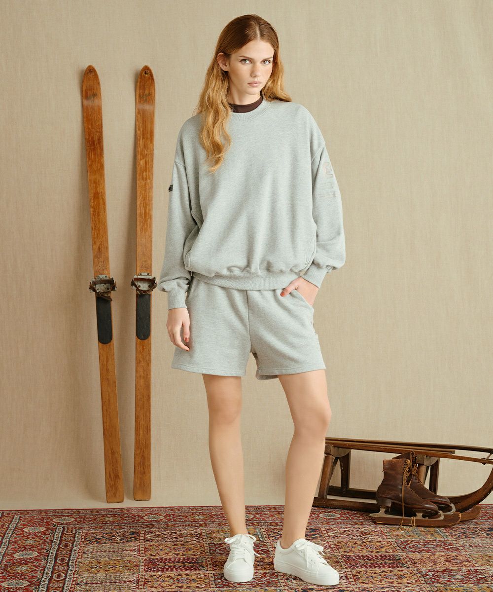 ESSENTIAL / ロゴ裏毛ショートパンツ BOTTOMS Night STORE | ダブル