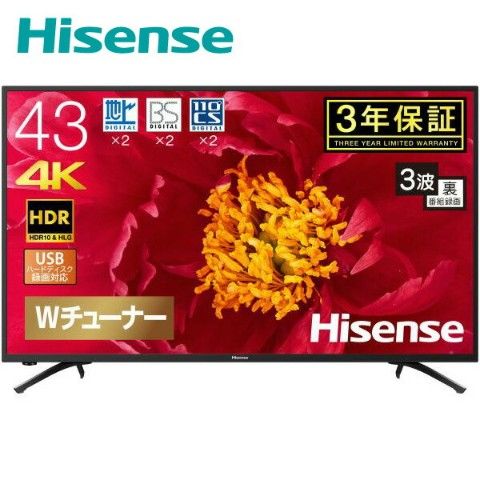プ…ボ* 43型 4K HDRテレビ LE-4317AKT-BK プ…ボ* 43型 4K HDRテレビ LE