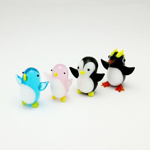 dショッピング |【ガラス細工】【4匹セット】 バンザイペンギン （LB1