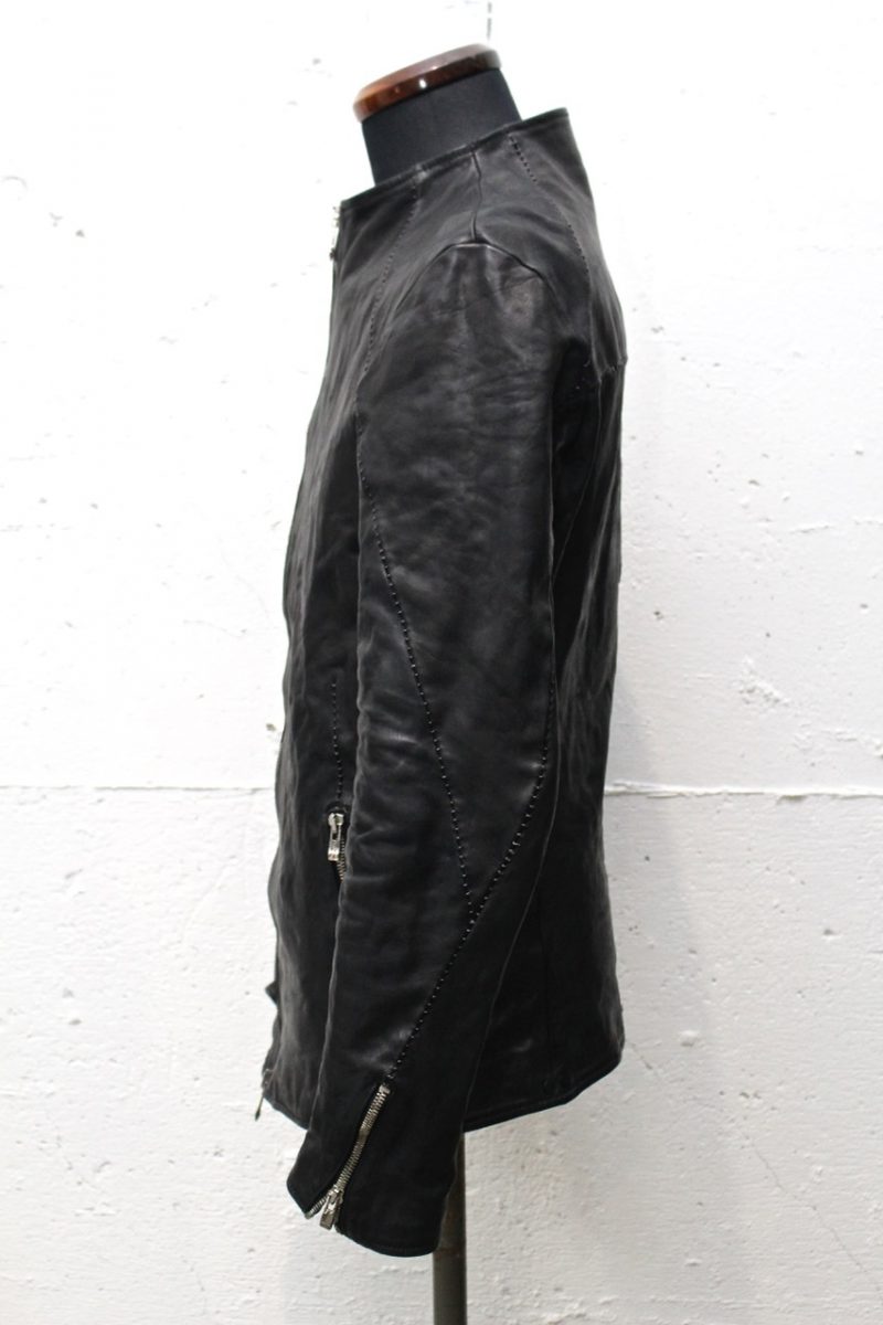 11611-41157. Horse Leather No Collar Zip/F Moto Spiral Arm Lined