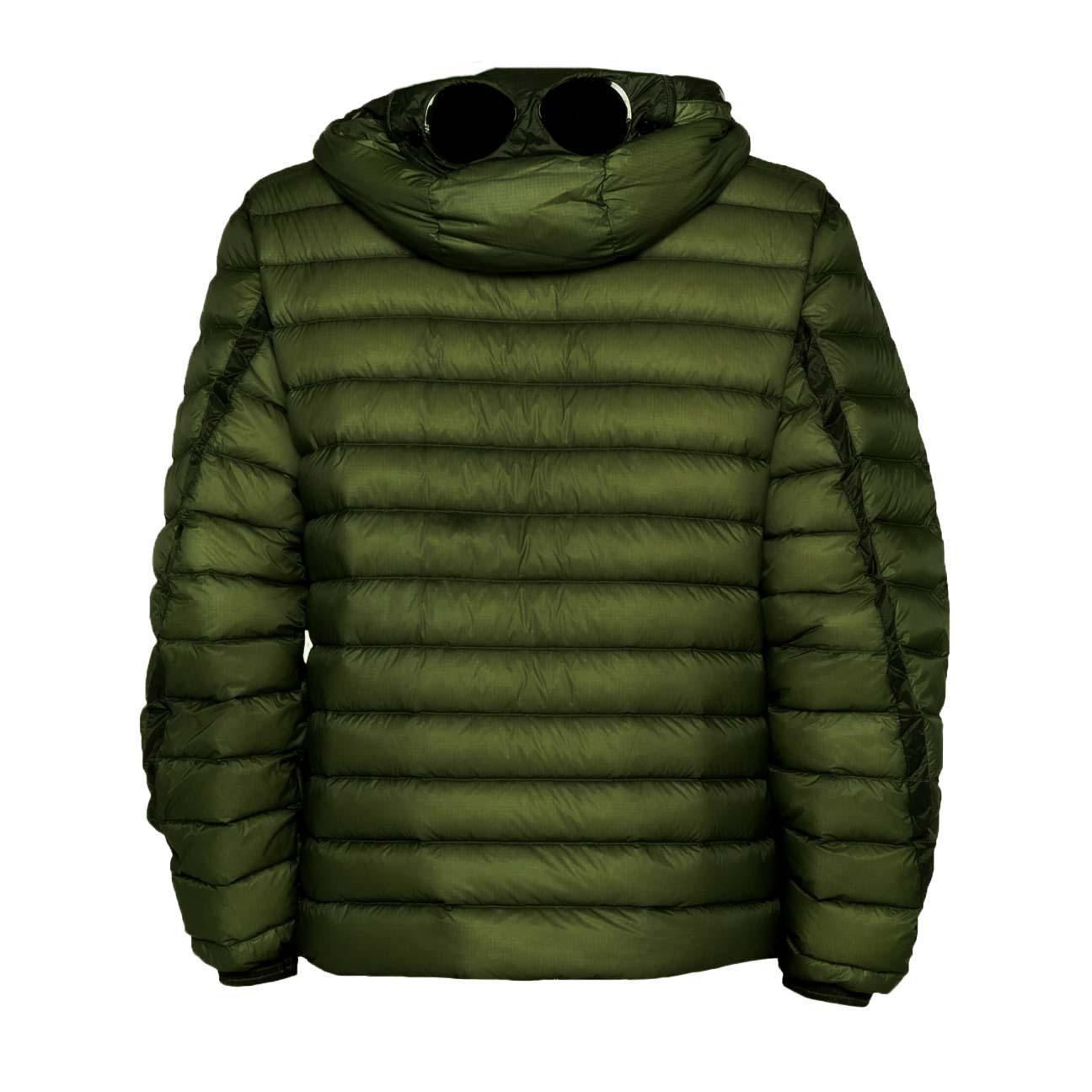 C.P. Company] DD-Shell Goggle Hooded Down Jacket in Capers Green