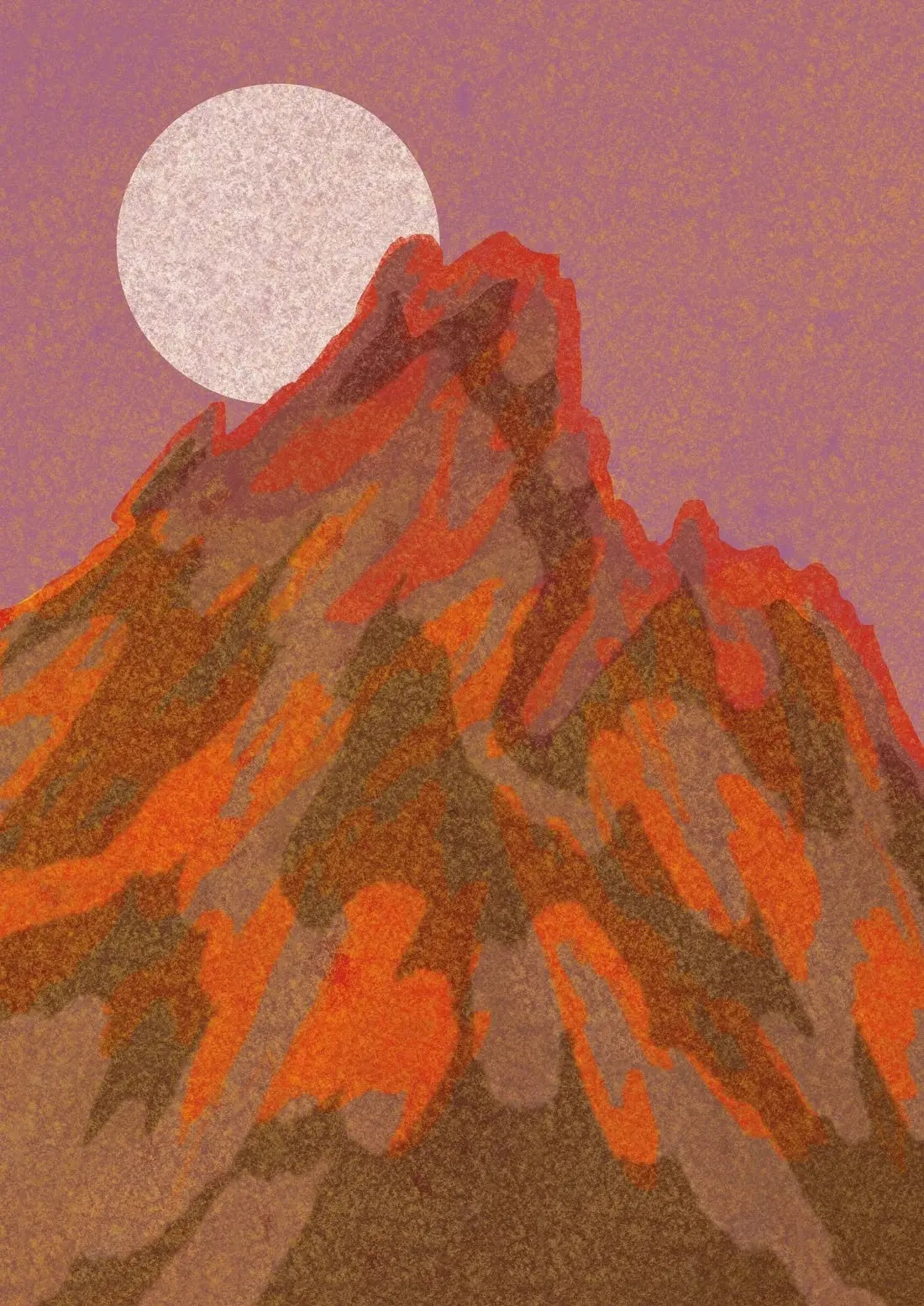 Red Mountain - Print by Lily Kong | DROOL Art