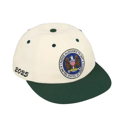Boné Supreme Pledge Allegiance 6-Panel White FW25-W18 - Droper