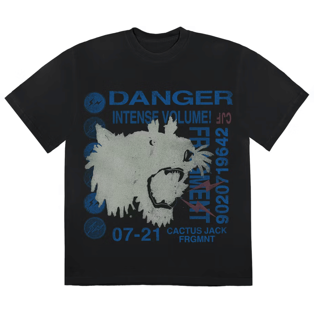 Fragment x Travis Scott Camiseta Cactus Jack Danger Tee Washed