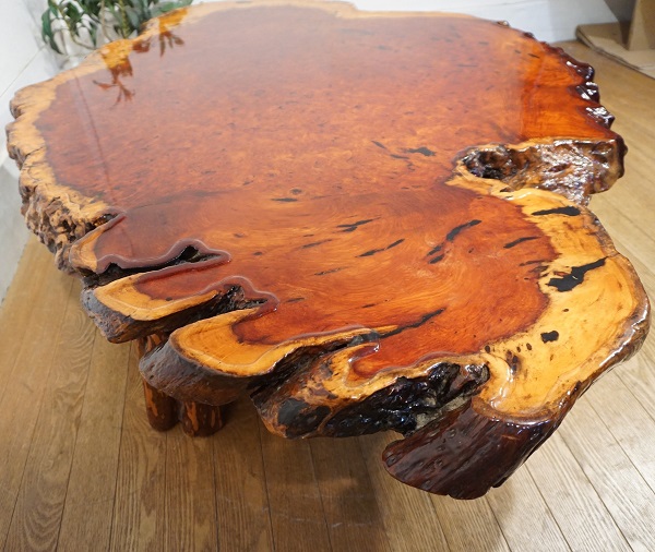 花梨の座卓（一枚もの） 花梨 一枚物 テーブル 座卓