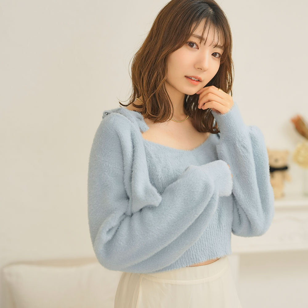 2buy20%OFFクーポン対象】シャギーアンサンブルニット – レディース