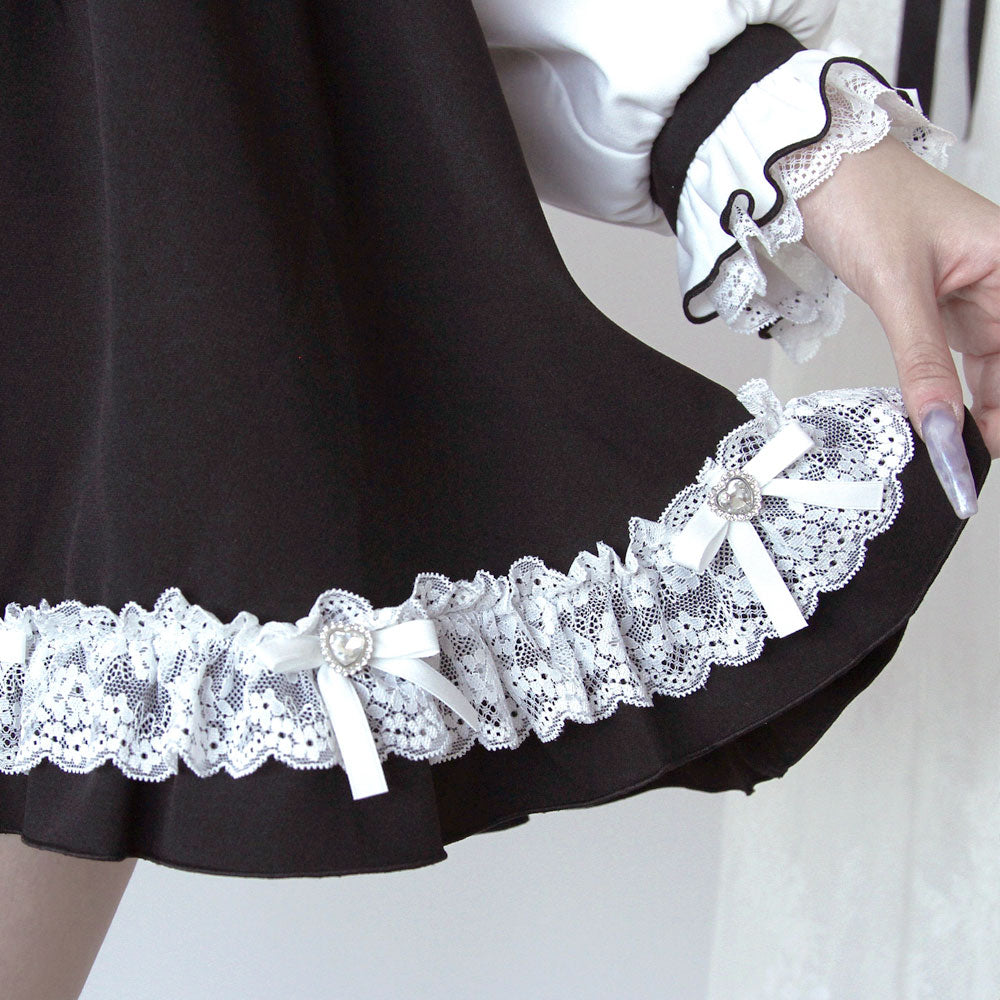 バラレースパールリボンハートビジューワンピース – レディース