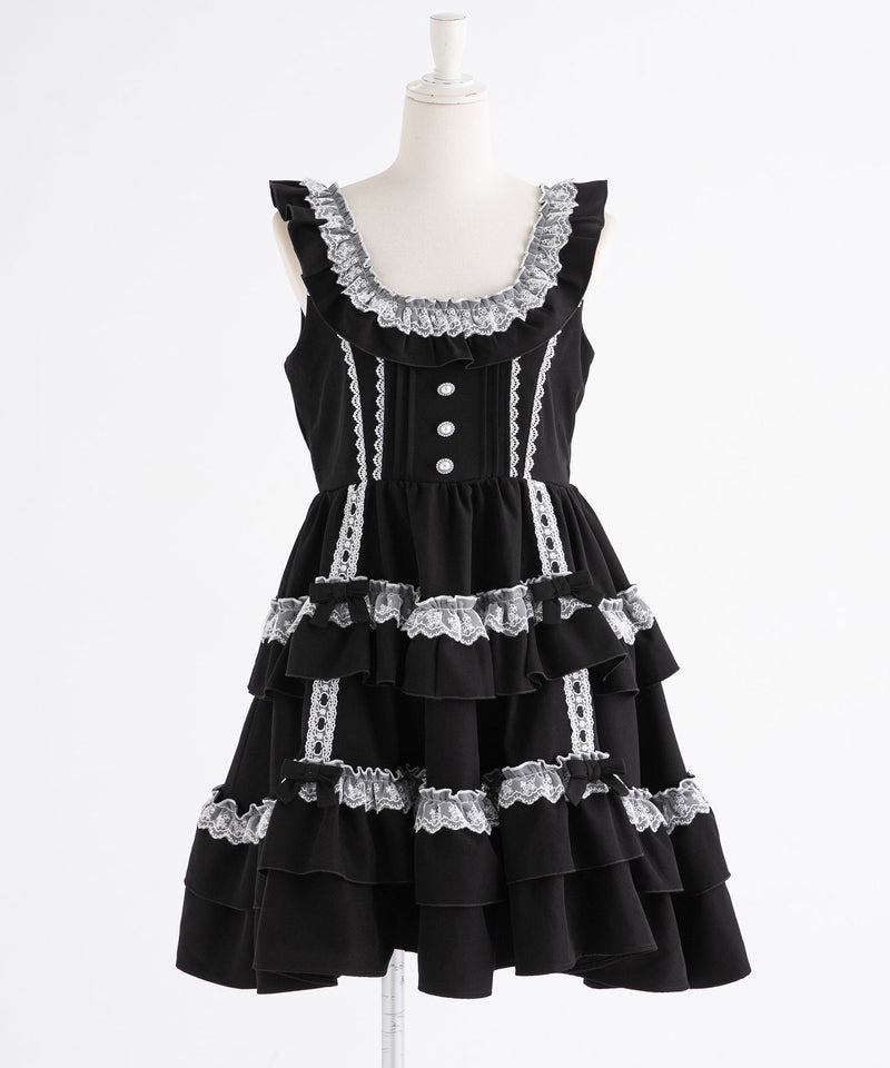 フリルたっぷりはしごレースリボンジャンスカ – レディース